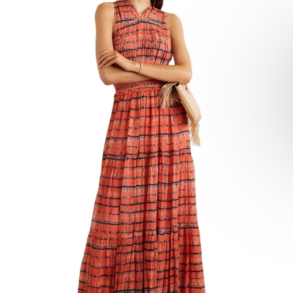 NWT Ulla Johnson Freesia Gown Chili Tie Dye
